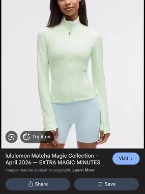 lululemon matcha light green full-zip jacket